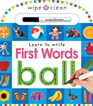 Wipe Clean: First Words  by Roger Priddy- Boardbook