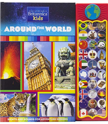 Around the World (Encyclopedia Britannica Kids) by Winslow, Claire -Soundboard Hardcover
