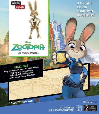 Zootopia 3D Wood Model: Build and Color Your Own Judy Hopps (IncrediBuilds)