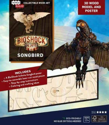 Songbird 3D Wood Model and Poster (IncrediBuilds, Bioshock Infinite) by Insight Editions 
