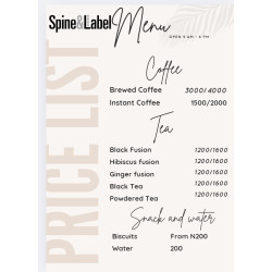 Spine and Label Cafe List