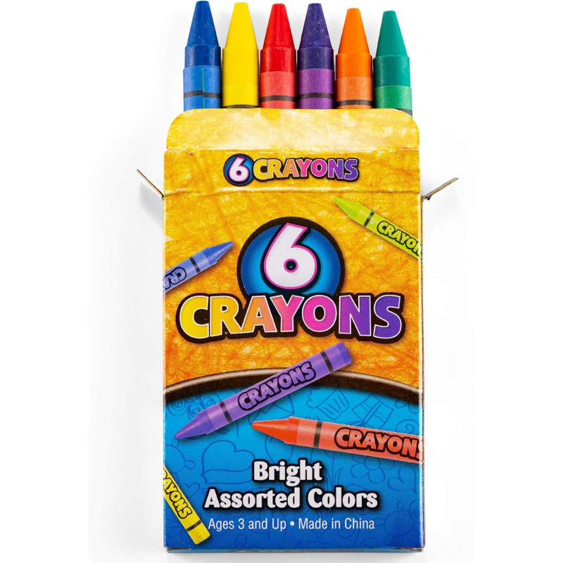 Crayons - 6 in a pack Nontoxic