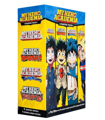 My Hero Academia Manga Set, 4 Volumes, Double-Sided Poster-Box Set