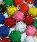 Glitter pompom fur ball