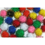 Glitter pompom fur ball
