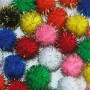Glitter pompom fur ball
