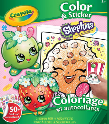 Crayola Shopkins Color and Sticker Book