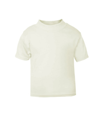 Cream Unbranded Short Sleeve T-Shirt